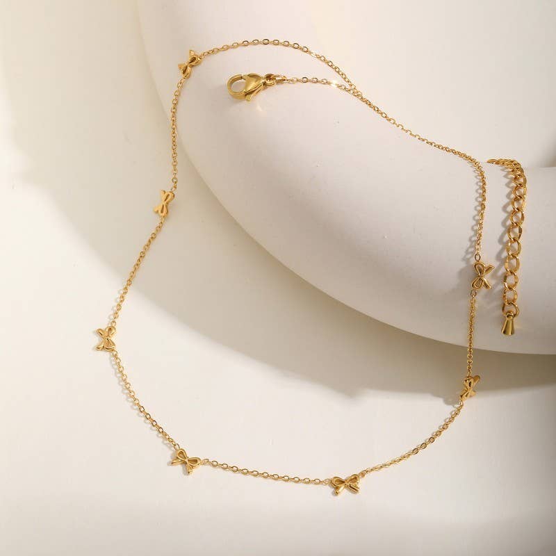 Minimalist Bow Necklace - Image 2