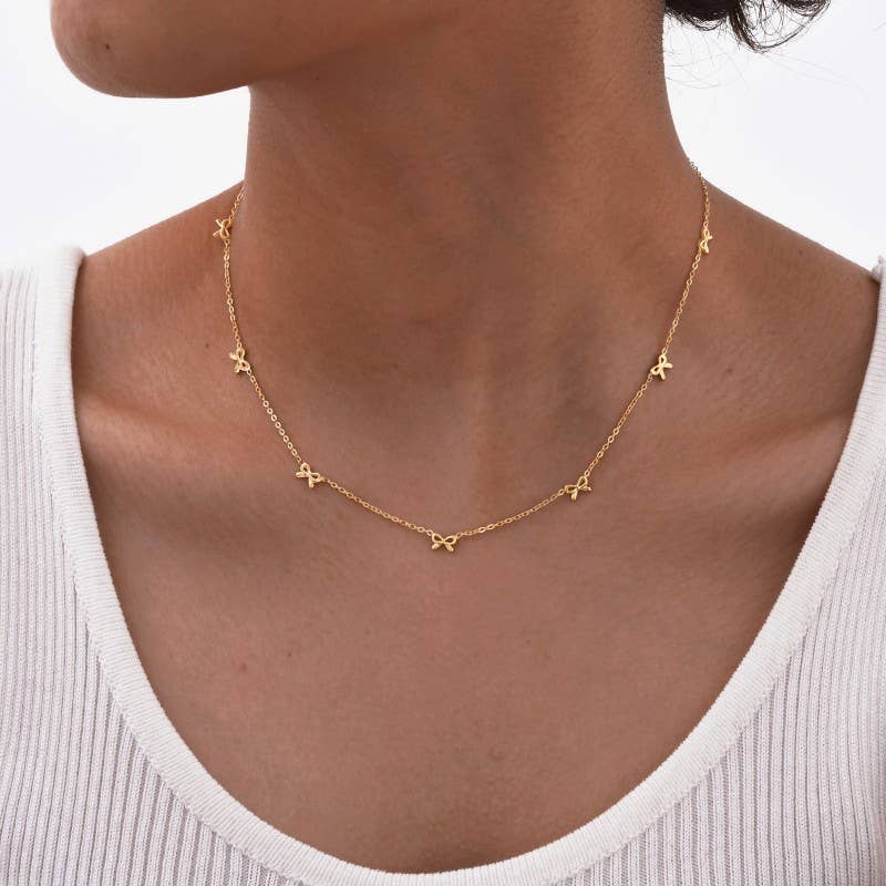 Minimalist Bow Necklace - Image 4
