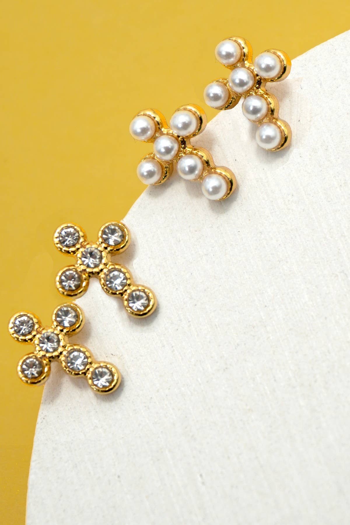 Crystal Cross Studs - Image 2