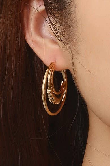 Layered Bead Hoops - Image 2