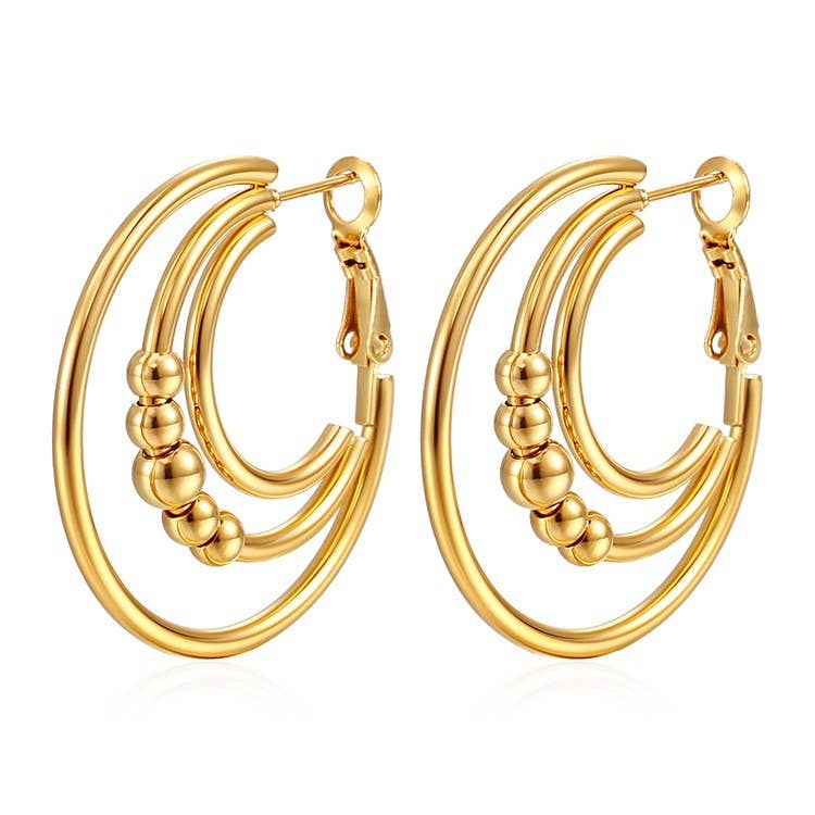 Layered Bead Hoops - Image 3