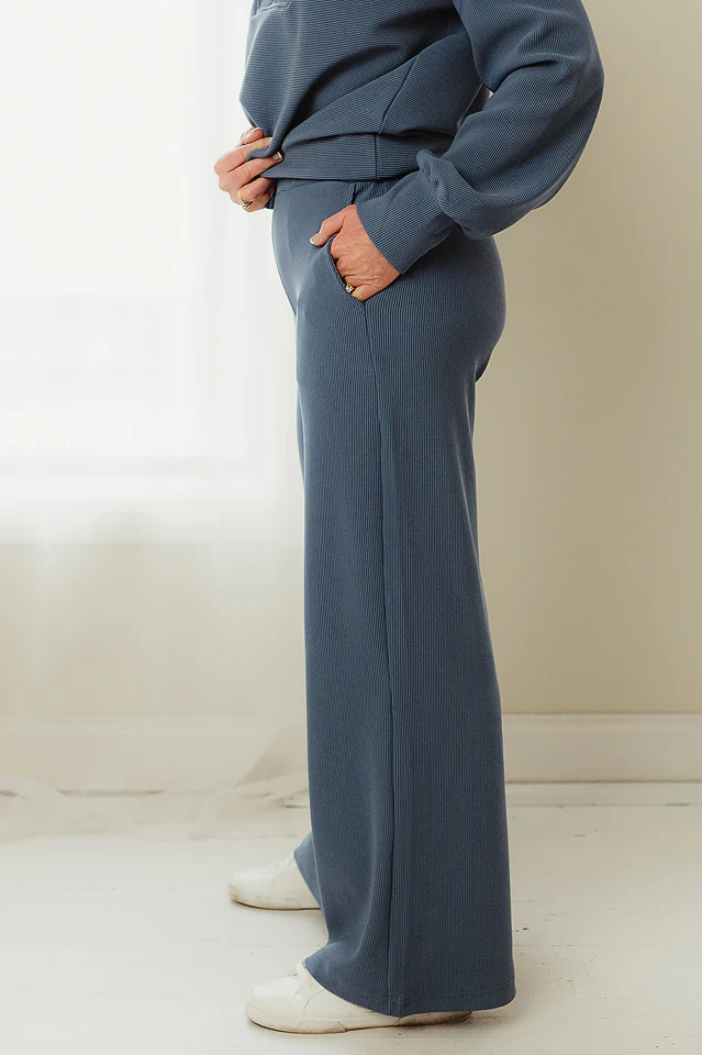 Dusty Blue Refined Comfort Ribbed Set - Image 6