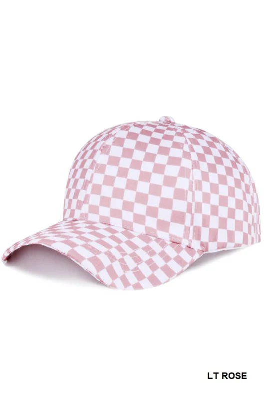 Light Rose Gingham Hat - Image 2