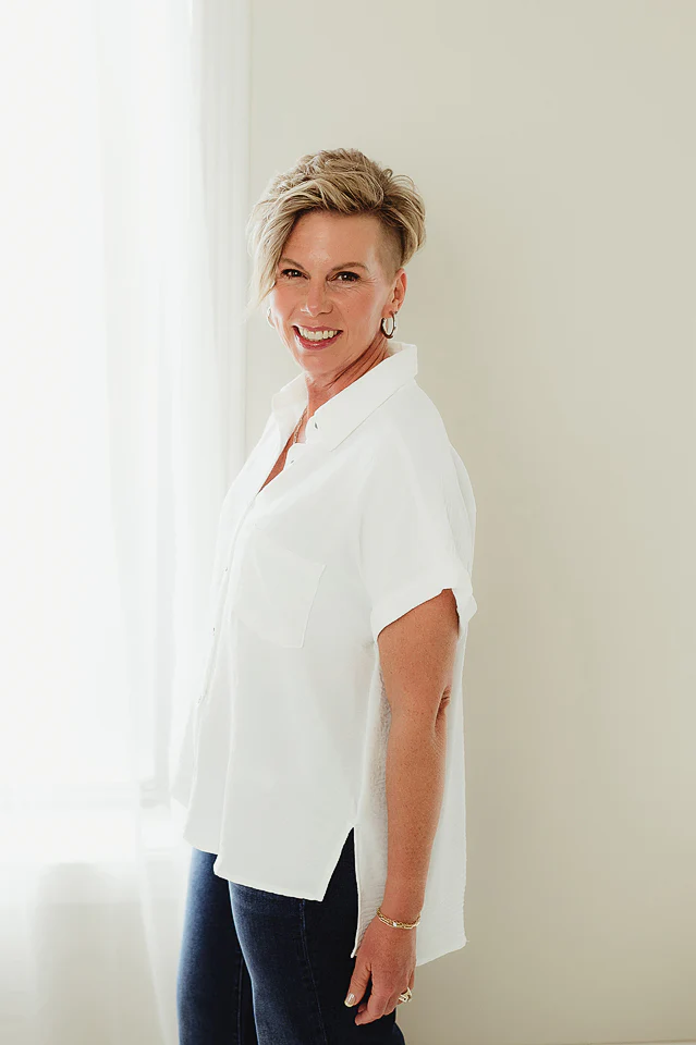 White Easy Flow Button-Up - Image 3