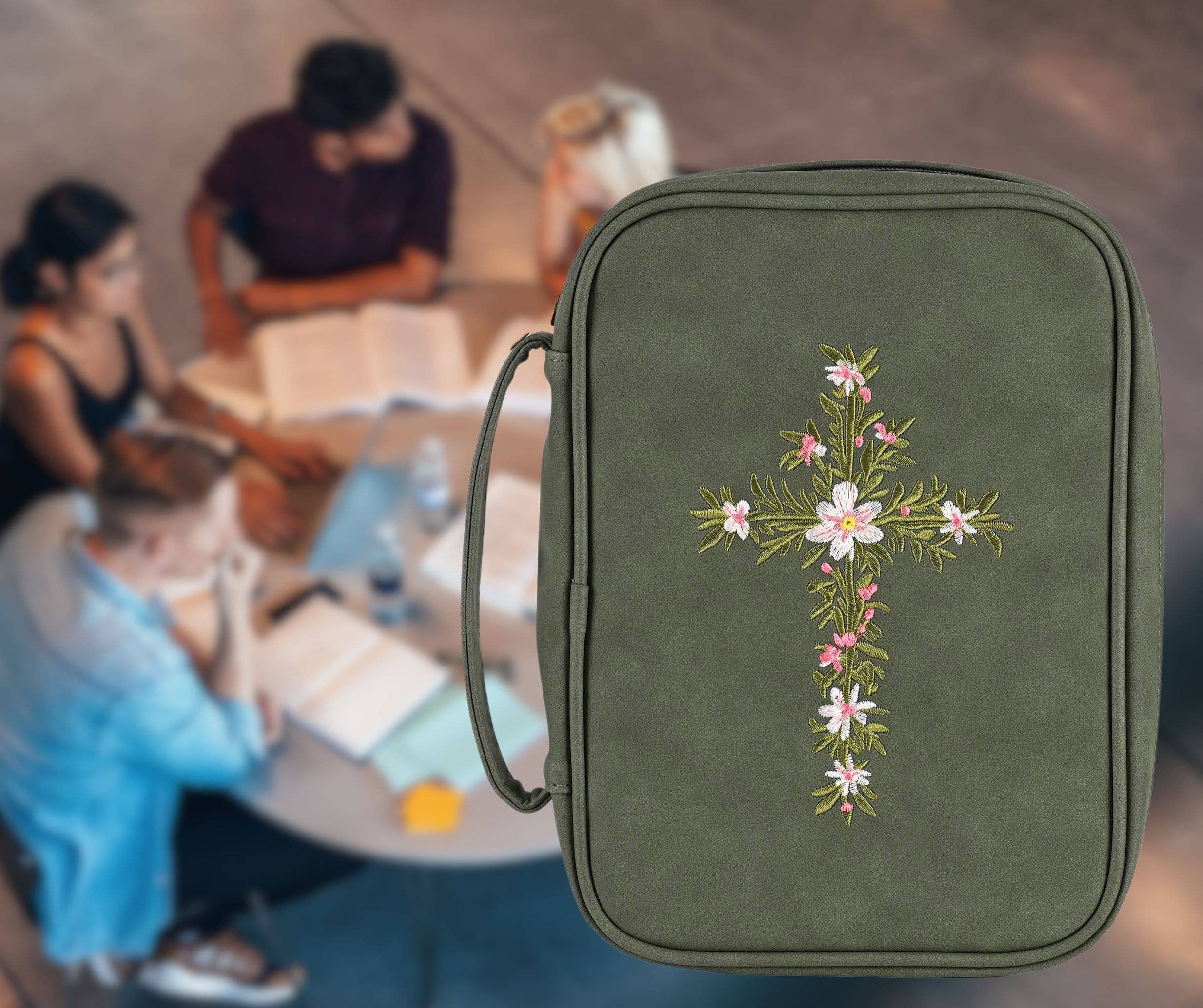 Bible Case Embroidered Cross - Image 2