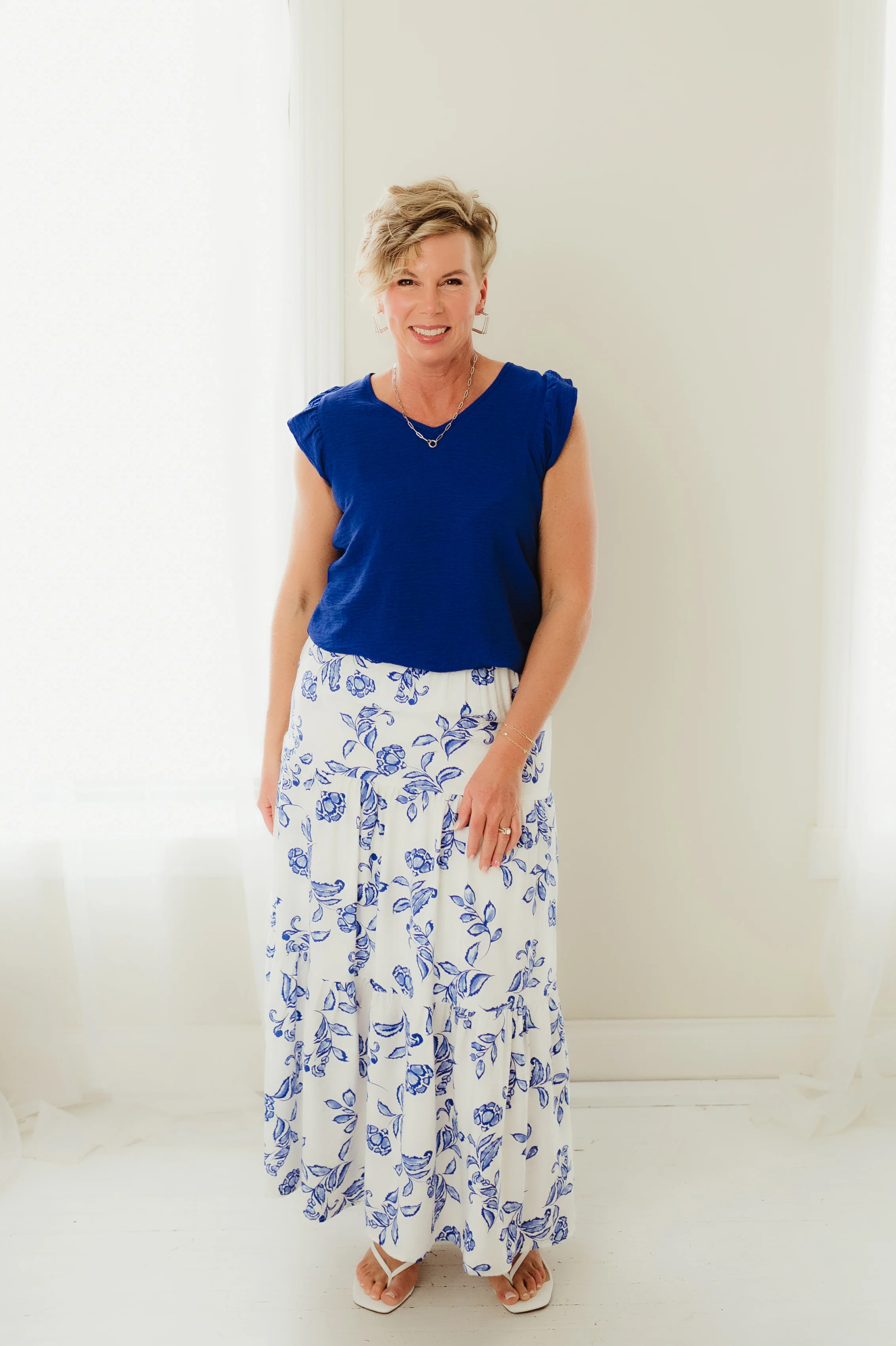 Royal Carefree Flutter Top - Image 2