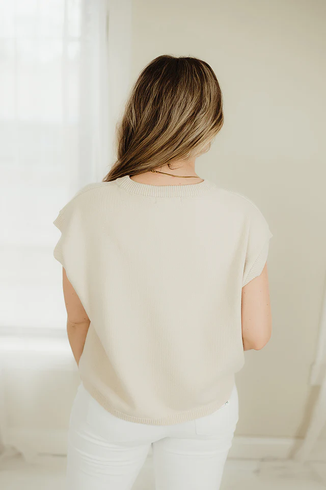 Sand Beige Effortless Charm Top - Image 3