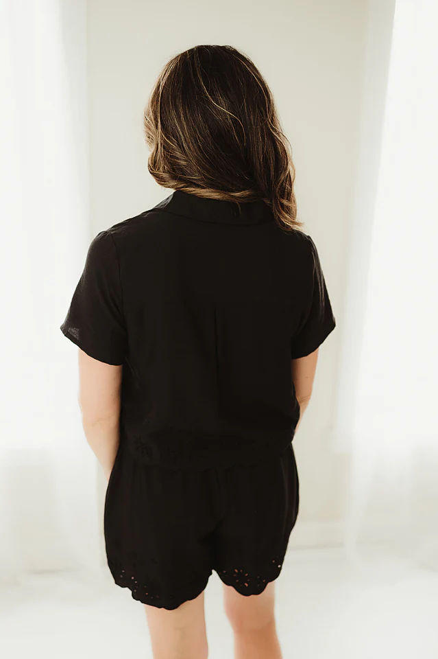 Black Everyday Eyelet Blouse - Image 4