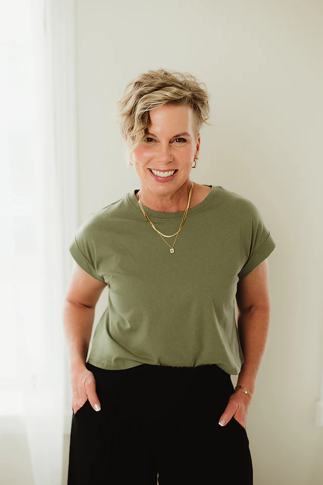 Olive Cotton Crop Top - Image 2