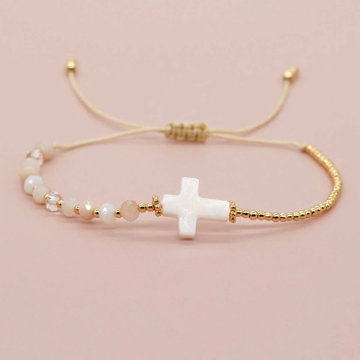 Boho Cross Charm Bracelet