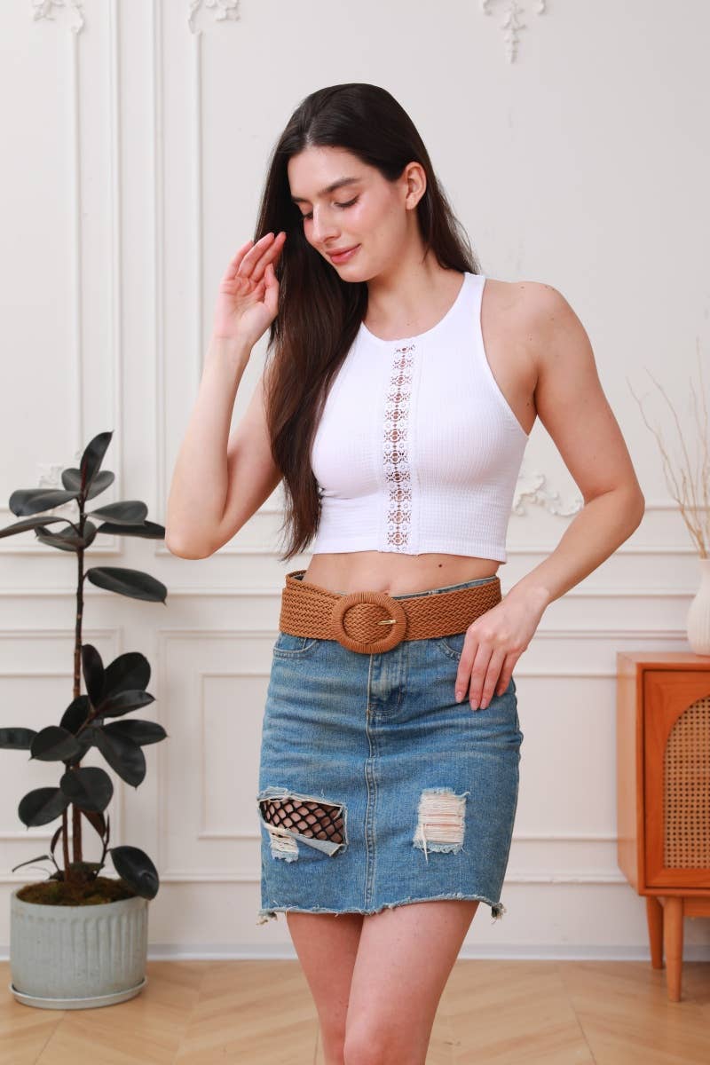 Camel Braided Belt - Image 3