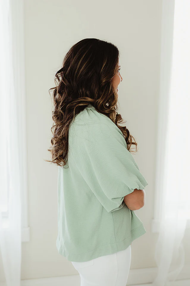 Mint Bubble Button Down - Image 3