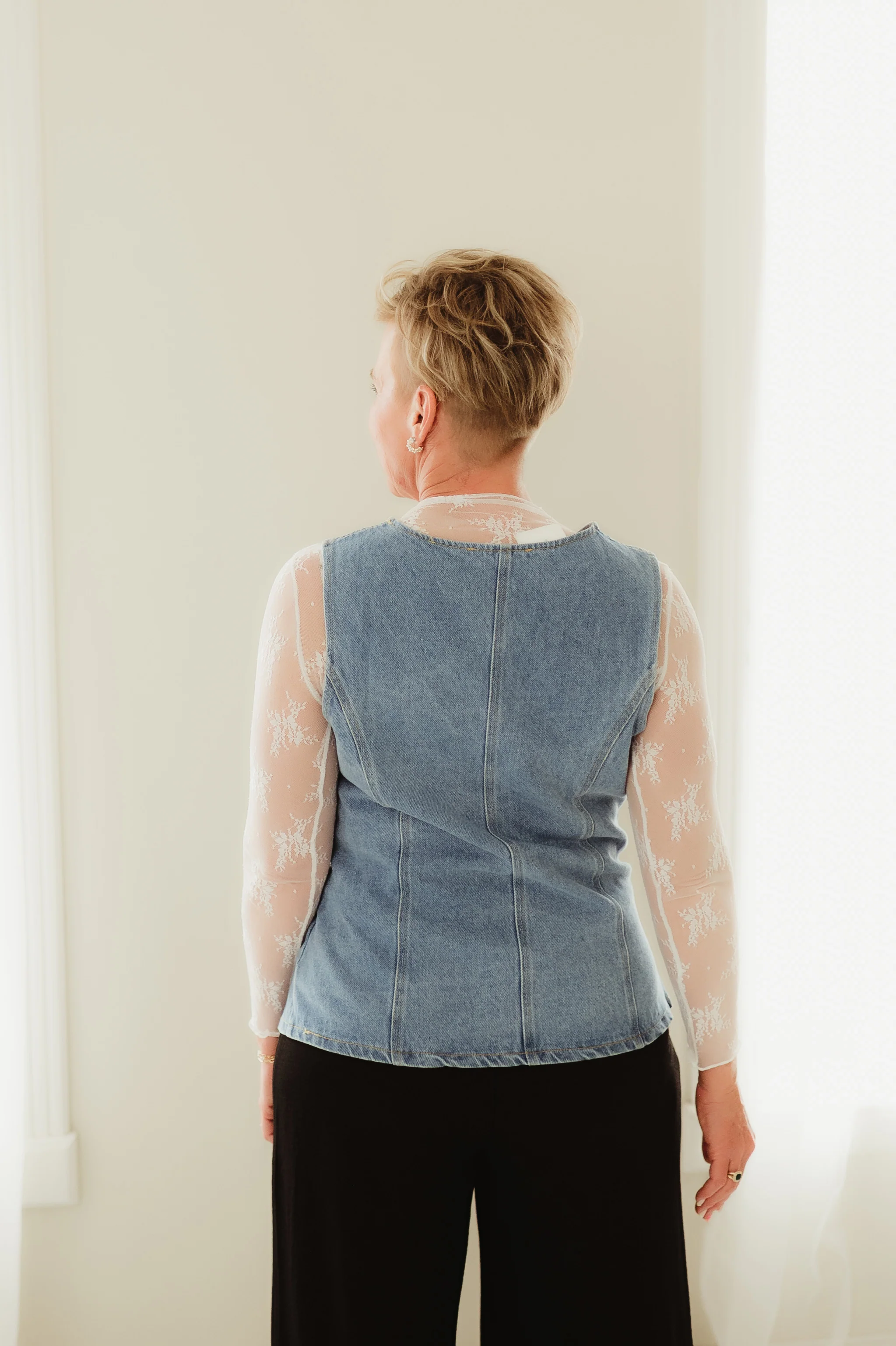 Light Denim Vintage Vest - Image 3