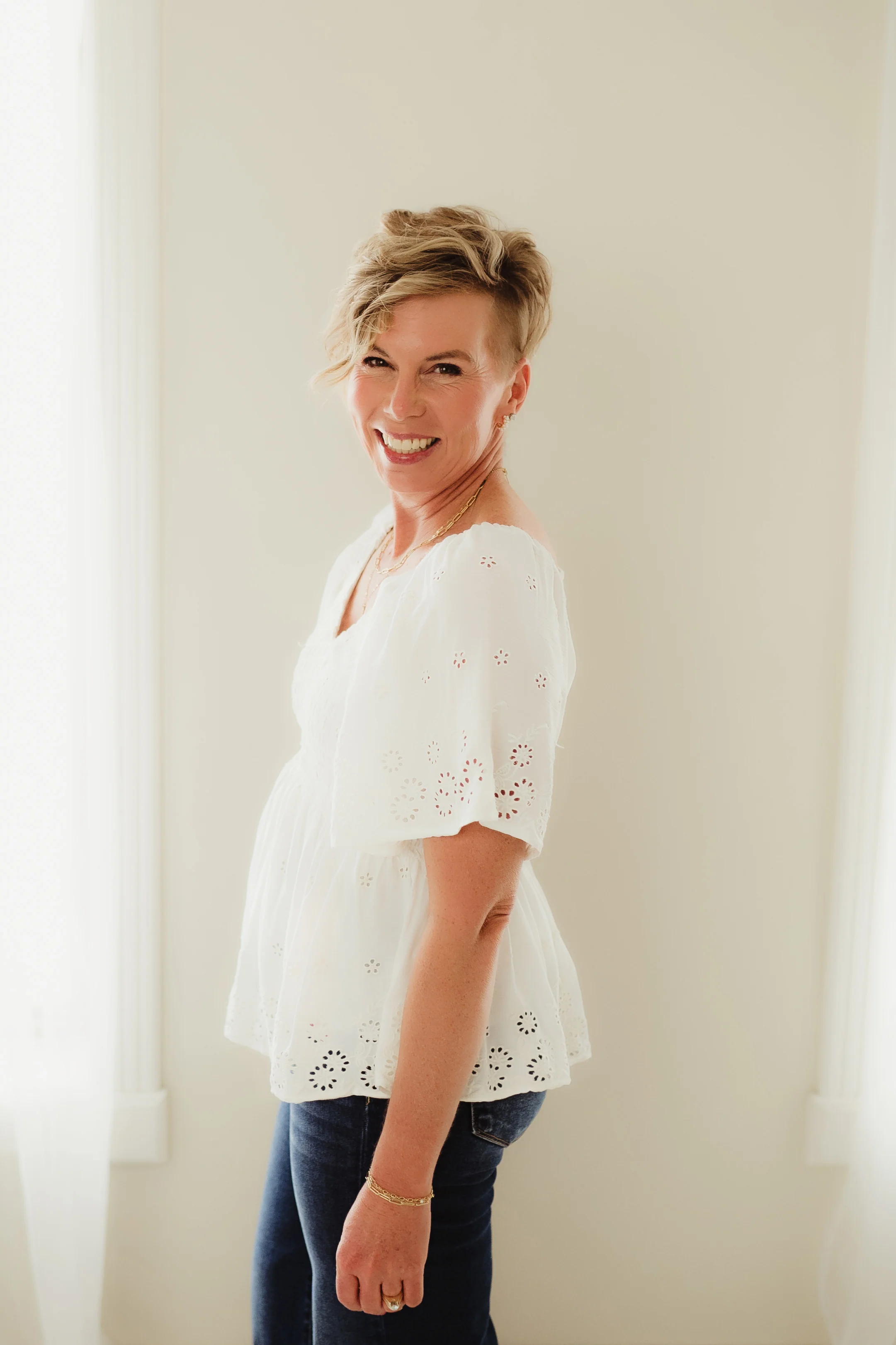 White Romantic Charm Blouse - Image 3