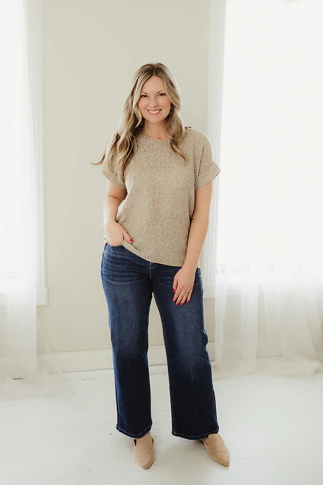 Taupe Luxe Lounge Top - Image 2