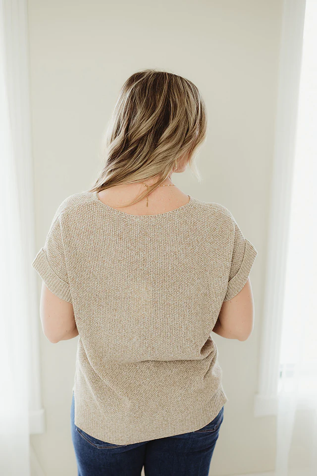 Taupe Luxe Lounge Top - Image 4