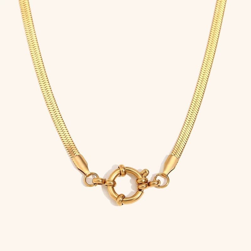 Chain Circle Necklace - Image 2