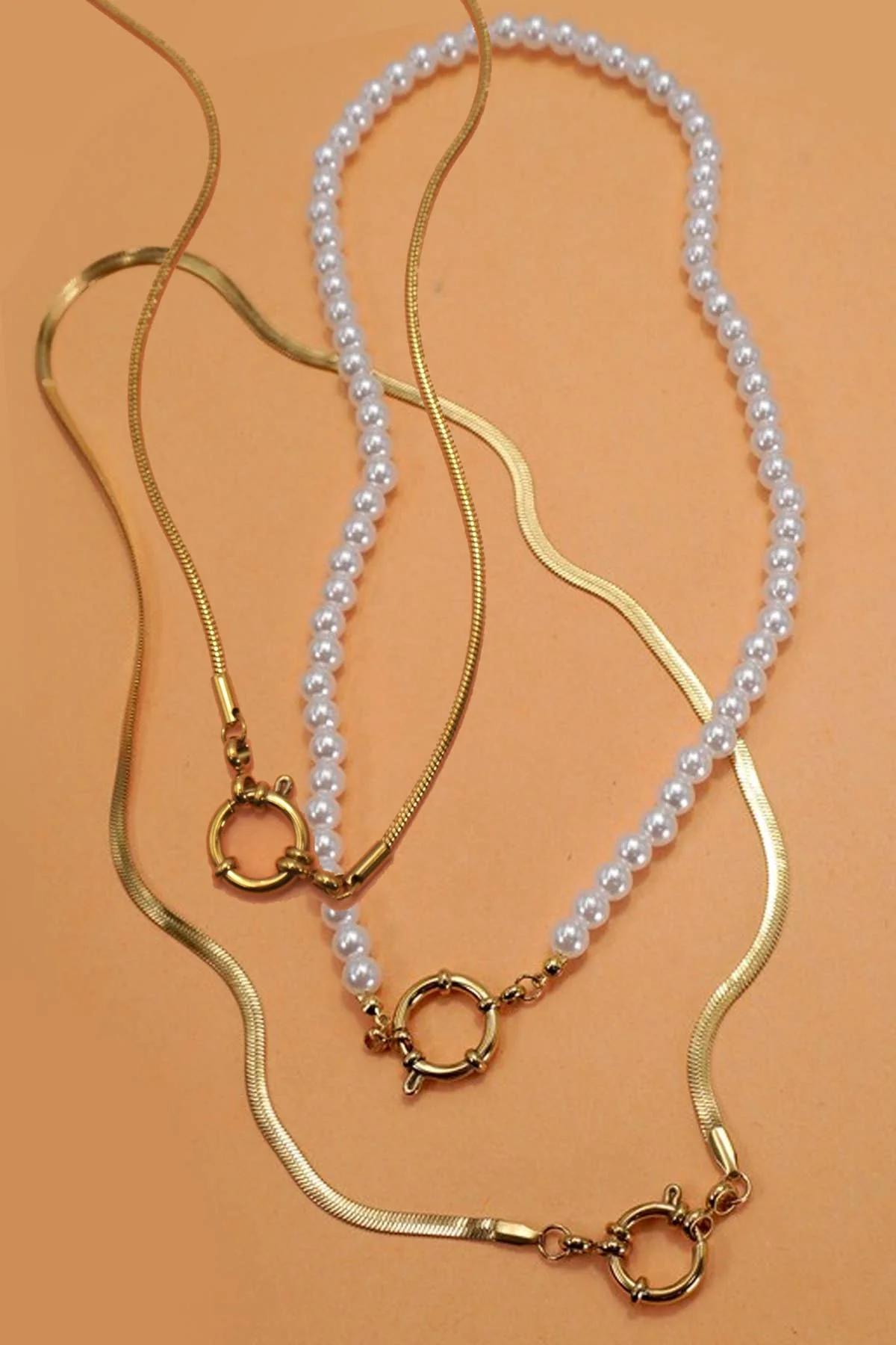 Chain Circle Necklace - Image 4