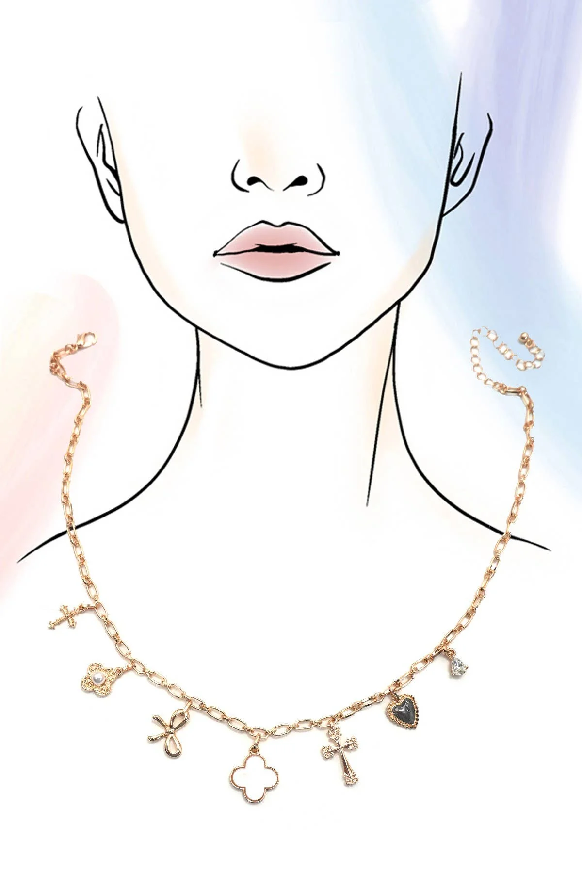 Porcelain Charm Necklace - Image 3