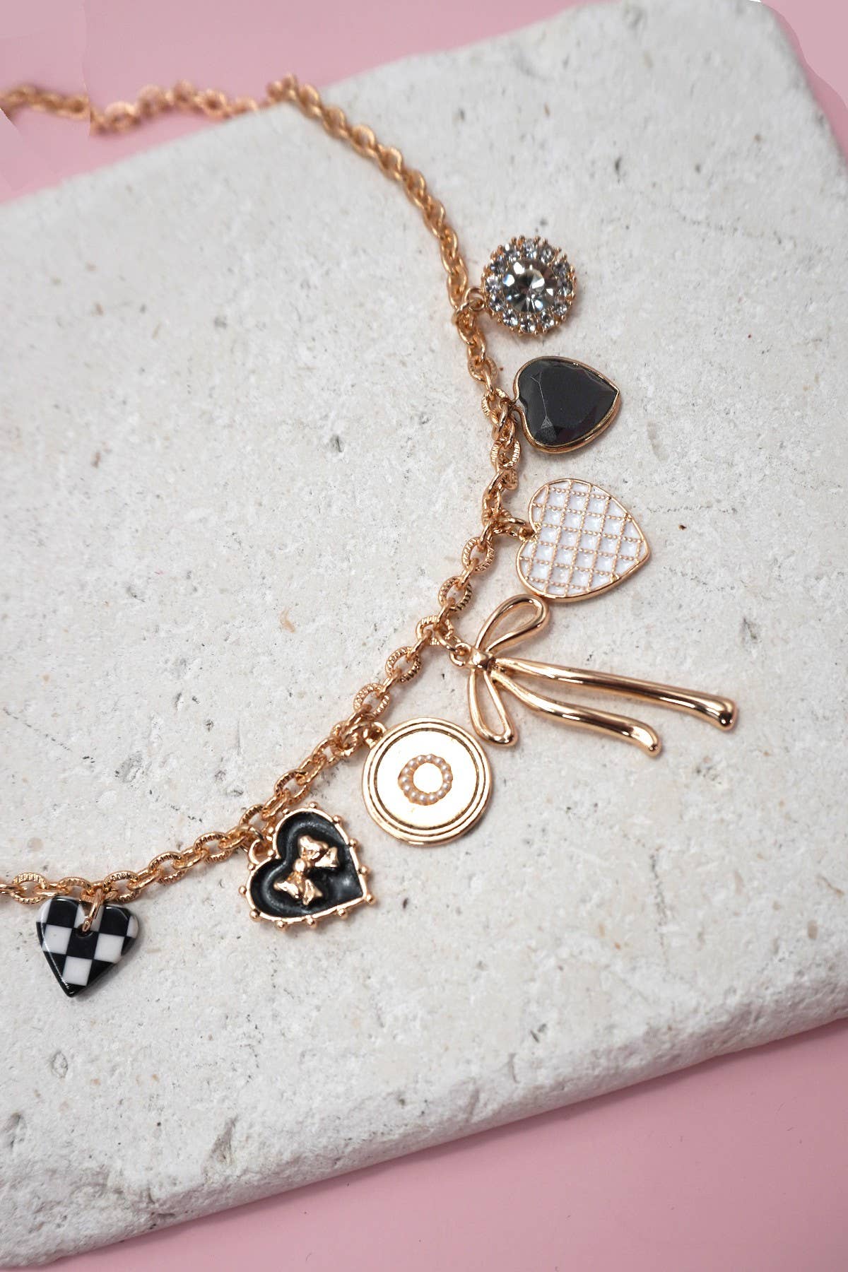 Checker Charm Necklace - Image 2