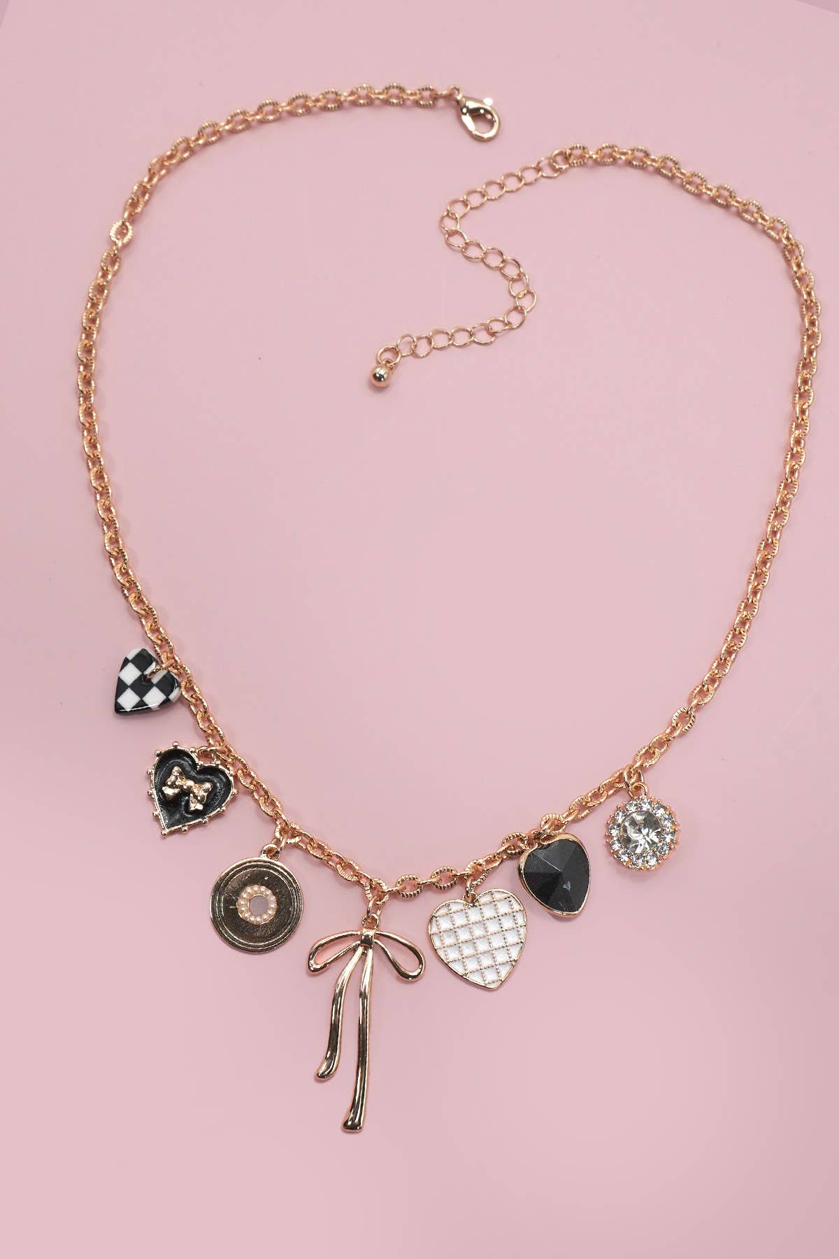 Checker Charm Necklace - Image 3