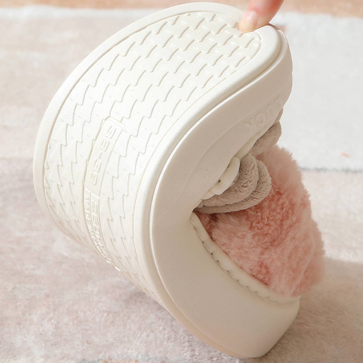 Checkered Fuzzy Slippers - Image 5