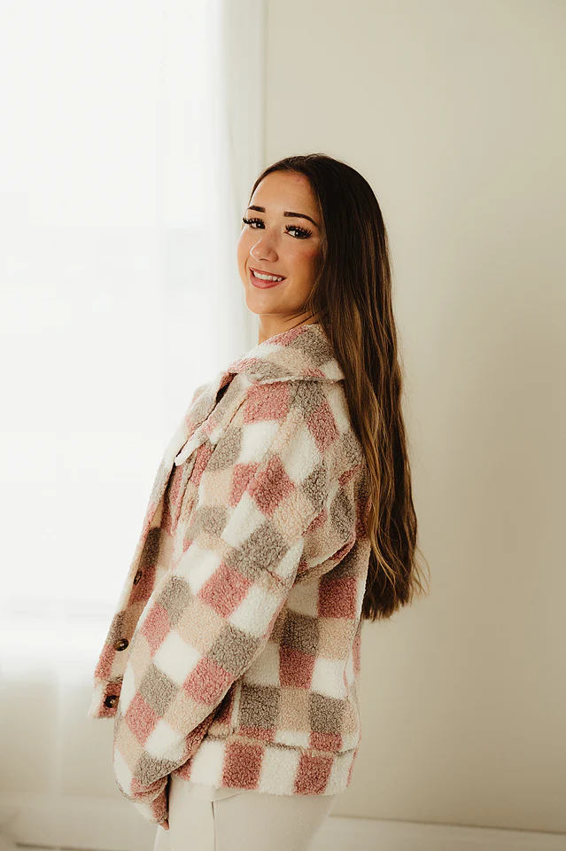 Checkered Teddy Jacket - Image 2