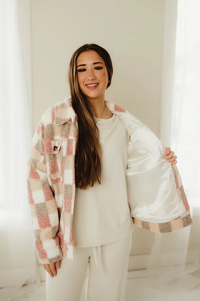 Checkered Teddy Jacket - Image 4