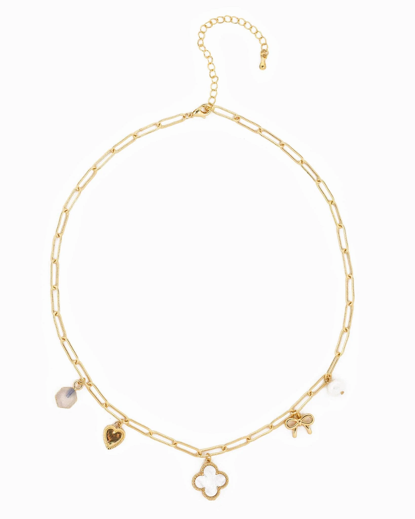 Clover 5 Charm Necklace - Image 3