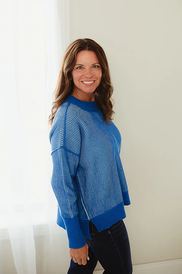 Contrast Edge Sweater - Image 2