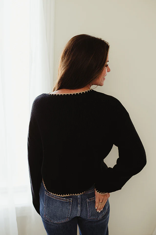 Contrast Trim Cardigan - Image 3