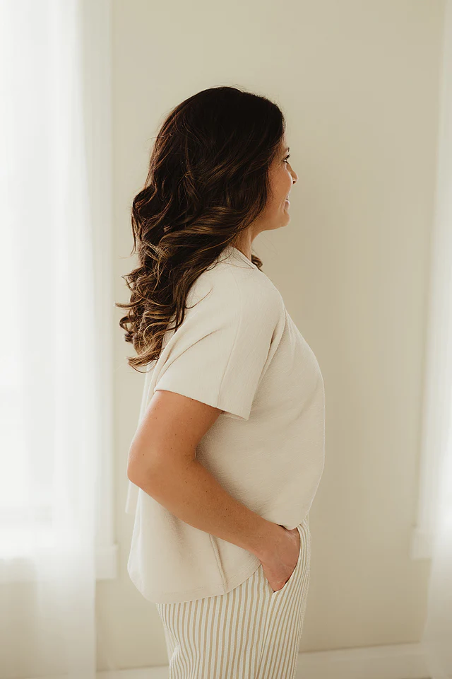 Sand Beige Easy Day Tee - Image 3