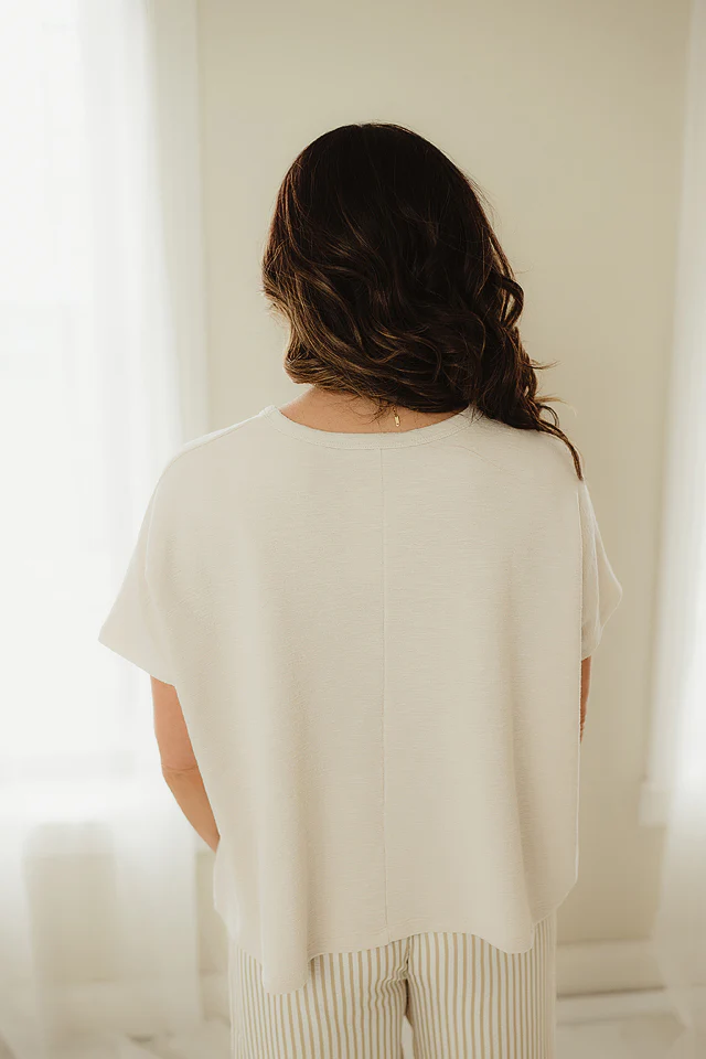 Sand Beige Easy Day Tee - Image 4