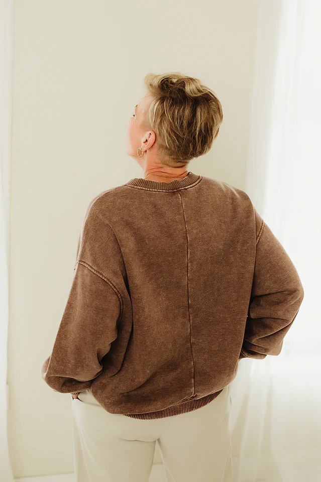 Brown Cozy Comfort Pullover - Image 3