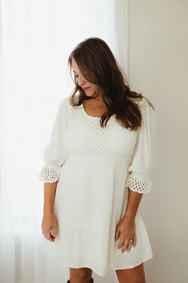 Crochet Overlay Dress - Image 2
