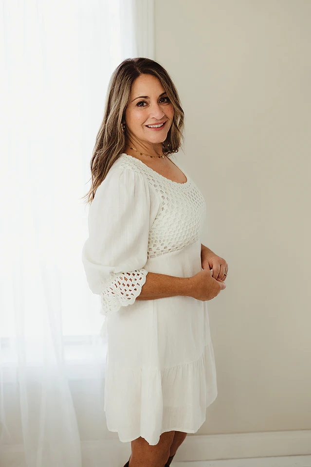 Crochet Overlay Dress - Image 3