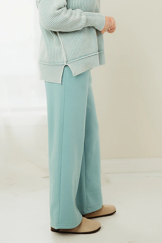 Dusty Teal Cuddle Fit Fleece Pants - Image 2