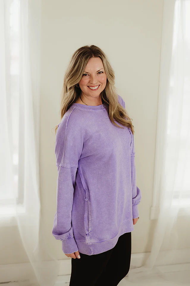 Violet Halo Distressed Pullover - Image 2
