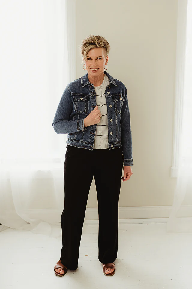Dark Wash Classic Denim Jacket - Image 2
