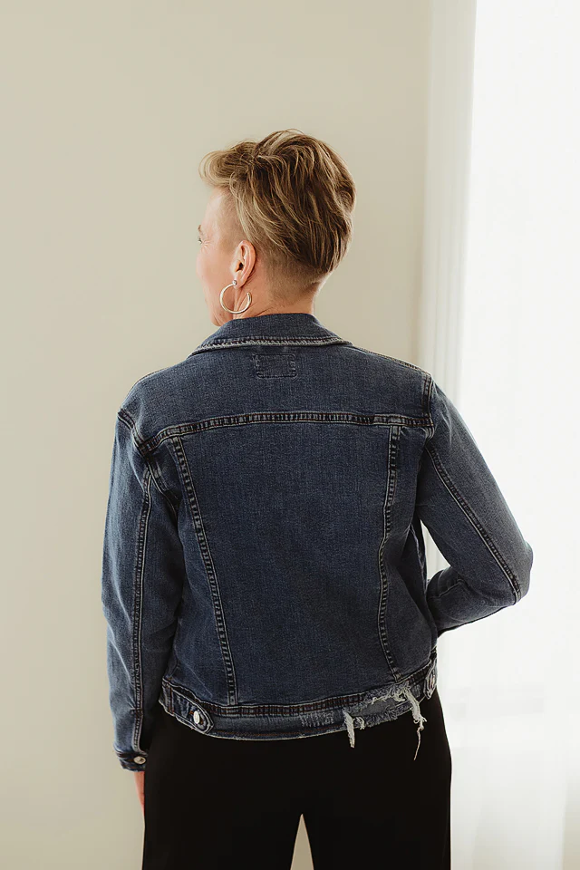 Dark Wash Classic Denim Jacket - Image 4