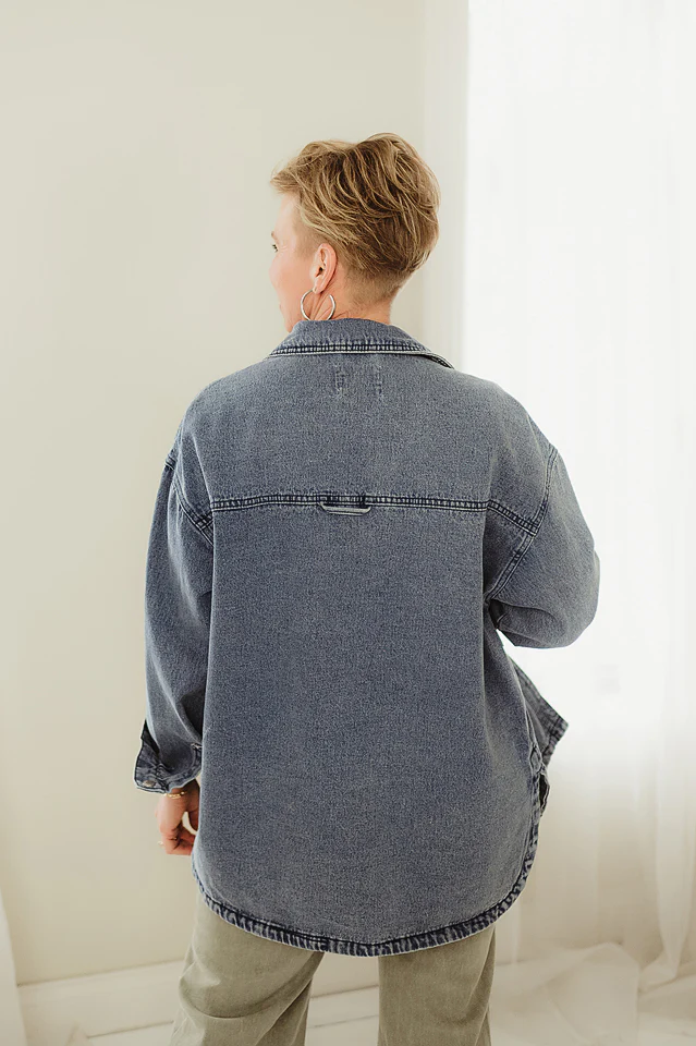 Denim Horizon Shacket - Image 4