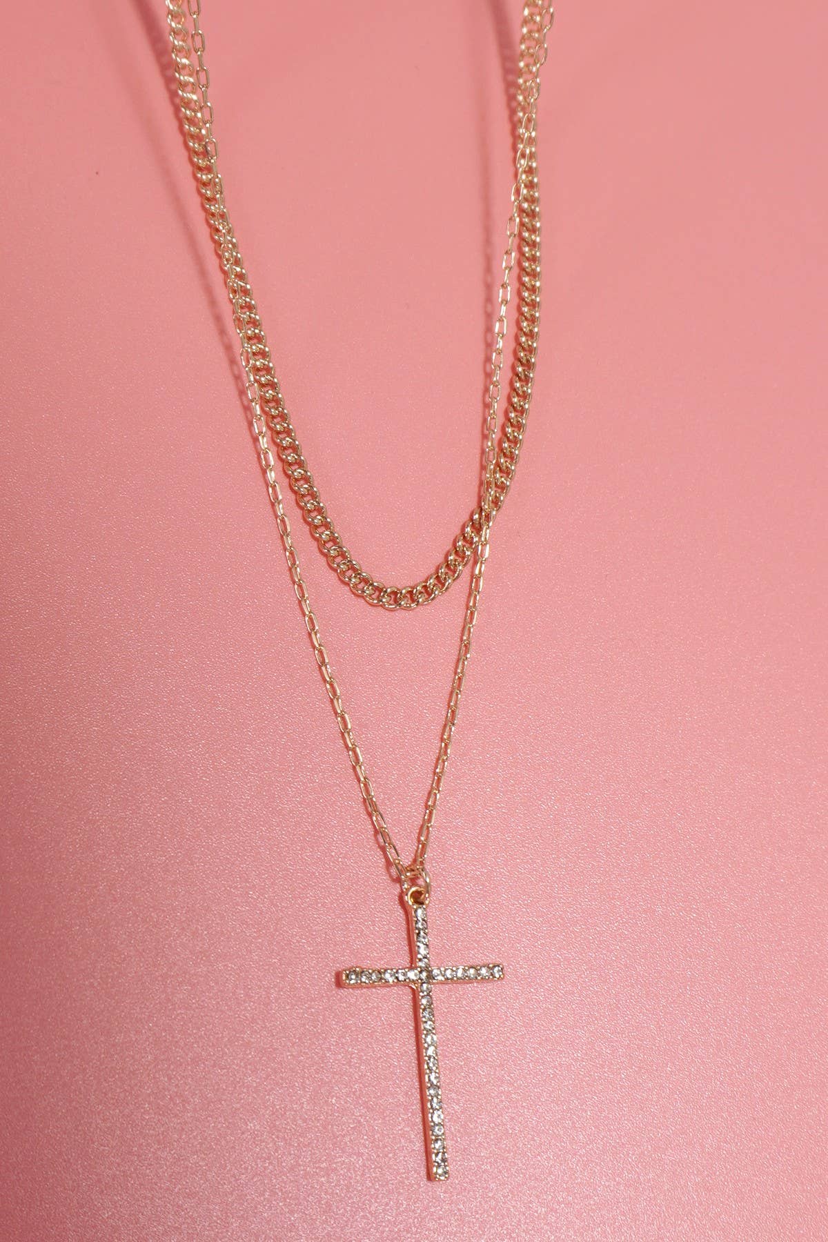 Double Rhinestone Cross - Image 2
