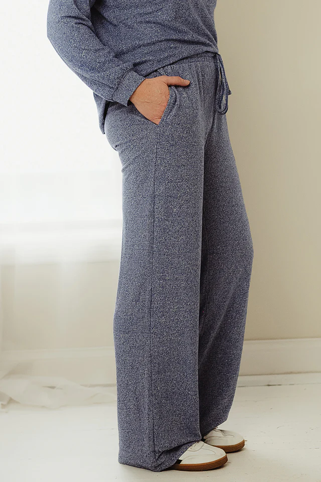 Light Navy Soft Melange Lounge Set - Image 6