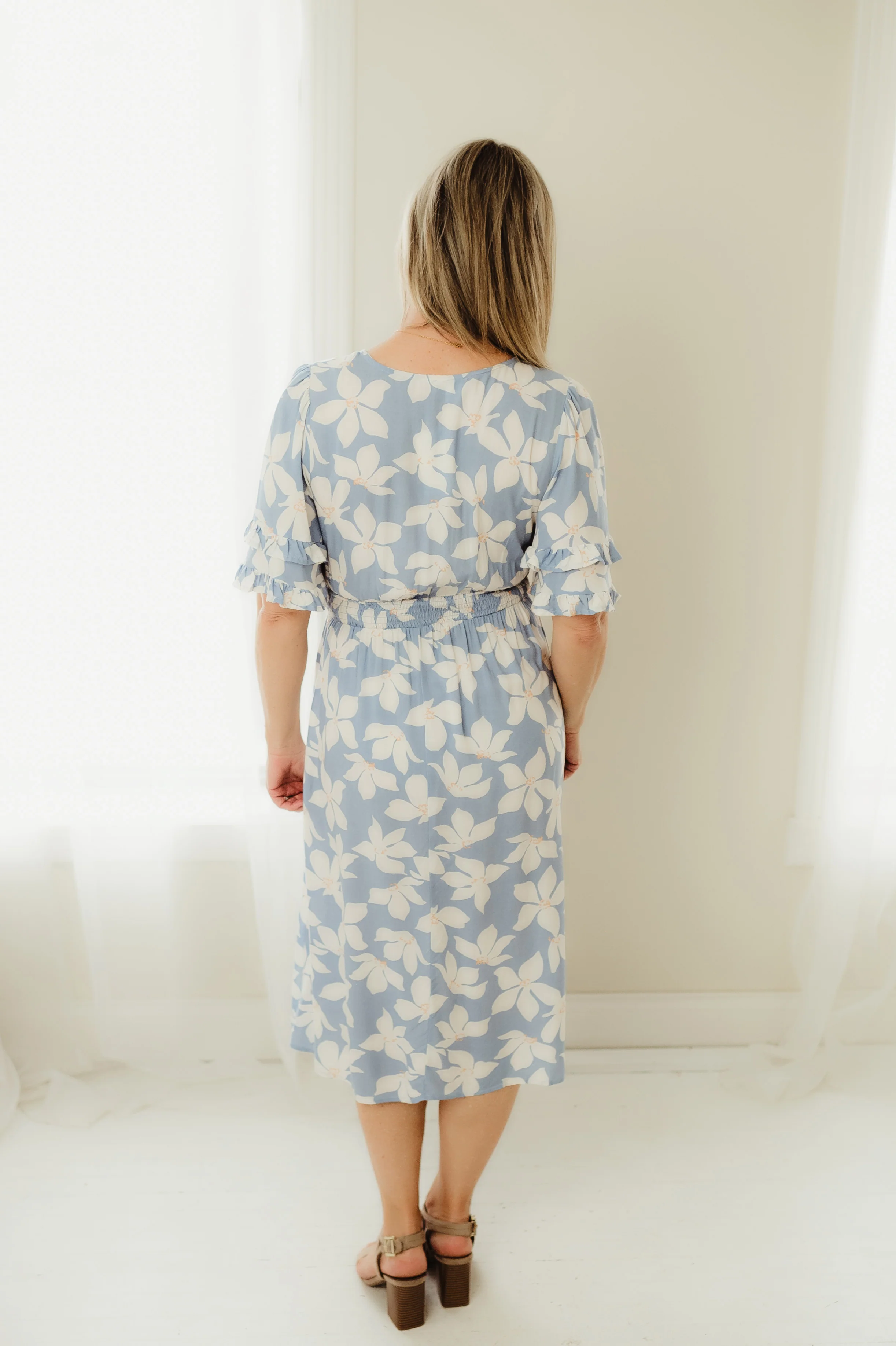 Luna Floral Surplice Midi - Image 3