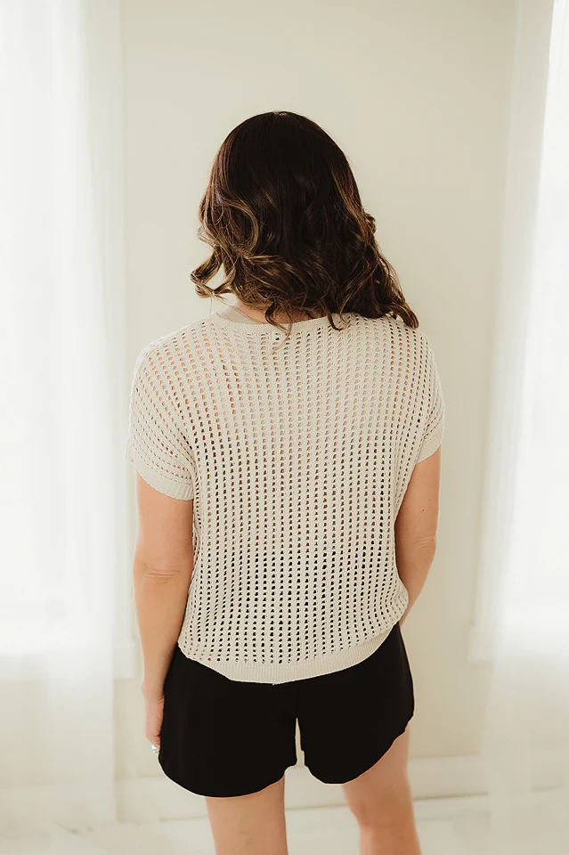 Sand Beige Ethereal Weave Sweater - Image 4