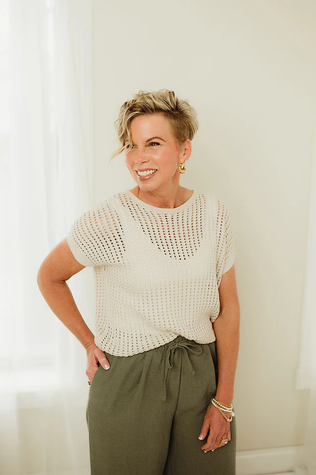 Sand Beige Ethereal Weave Sweater - Image 5