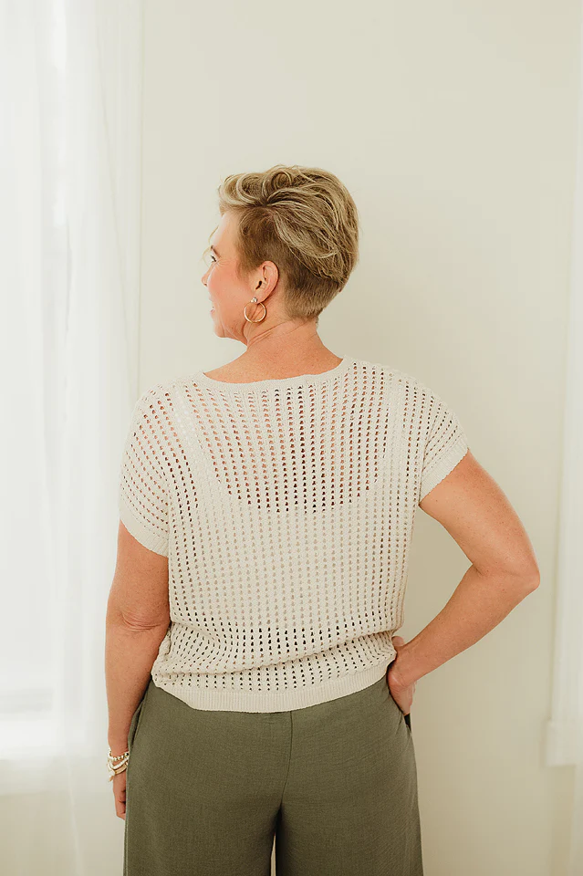 Sand Beige Ethereal Weave Sweater - Image 8