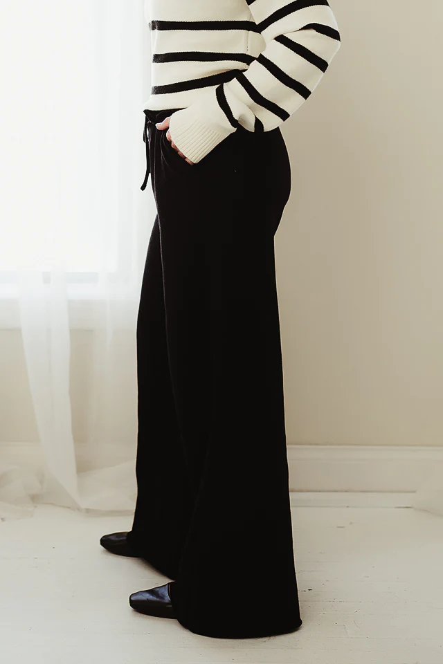 Fleece Wide Leg Sweatpants - Image 3