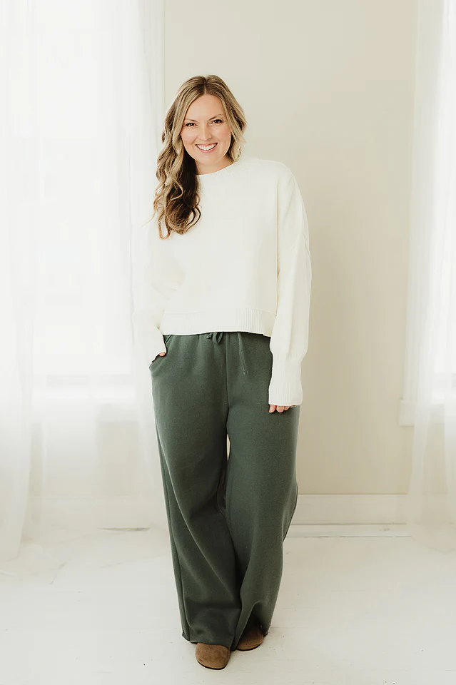 Fleece Wide Leg Sweatpants - Image 6