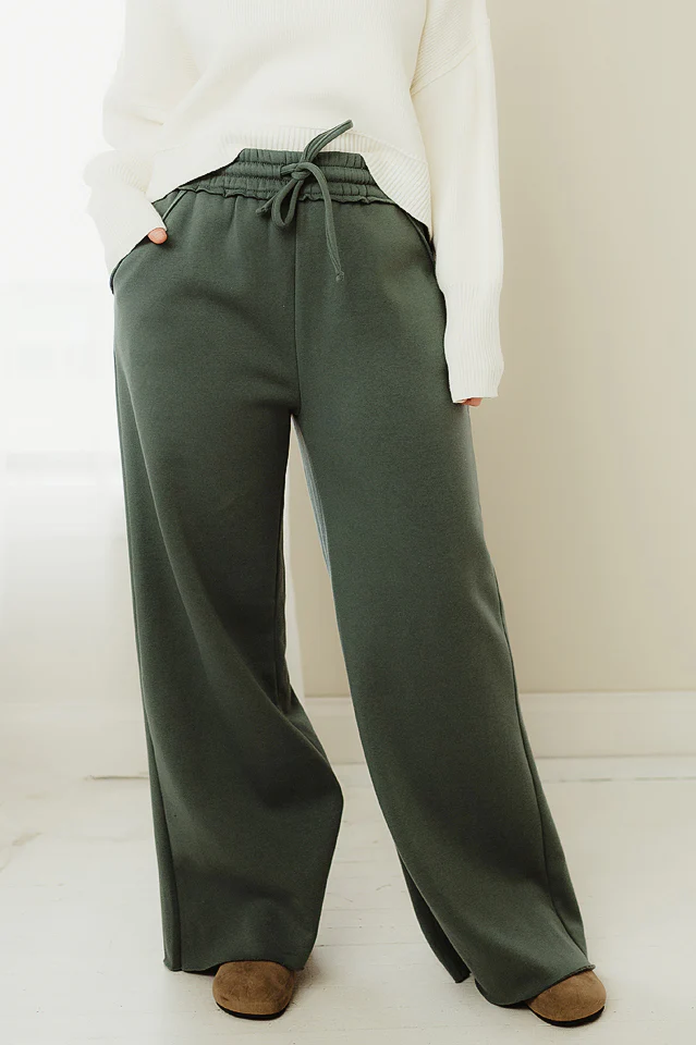 Fleece Wide Leg Sweatpants - Image 8